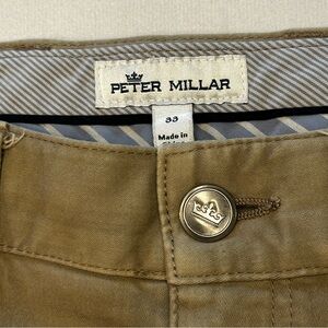 Peter Millar Men’s 5 Pocket Jean Style Tan Pants Size 33x29 Cotton Stretch